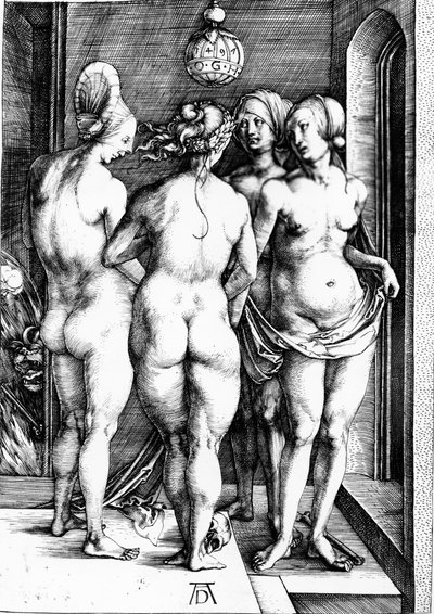 De vier heksen, 1497 door Albrecht Dürer